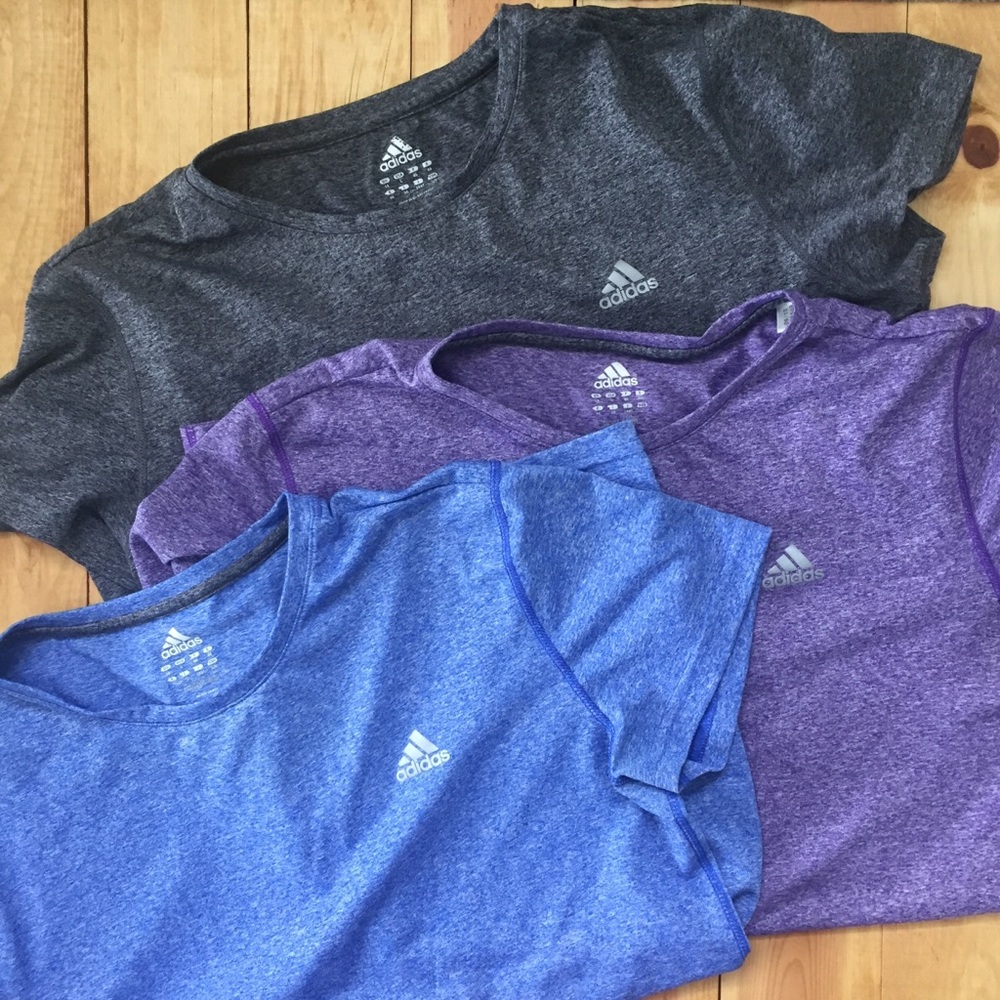adidas • bundle of 3 t-shirts • sz L